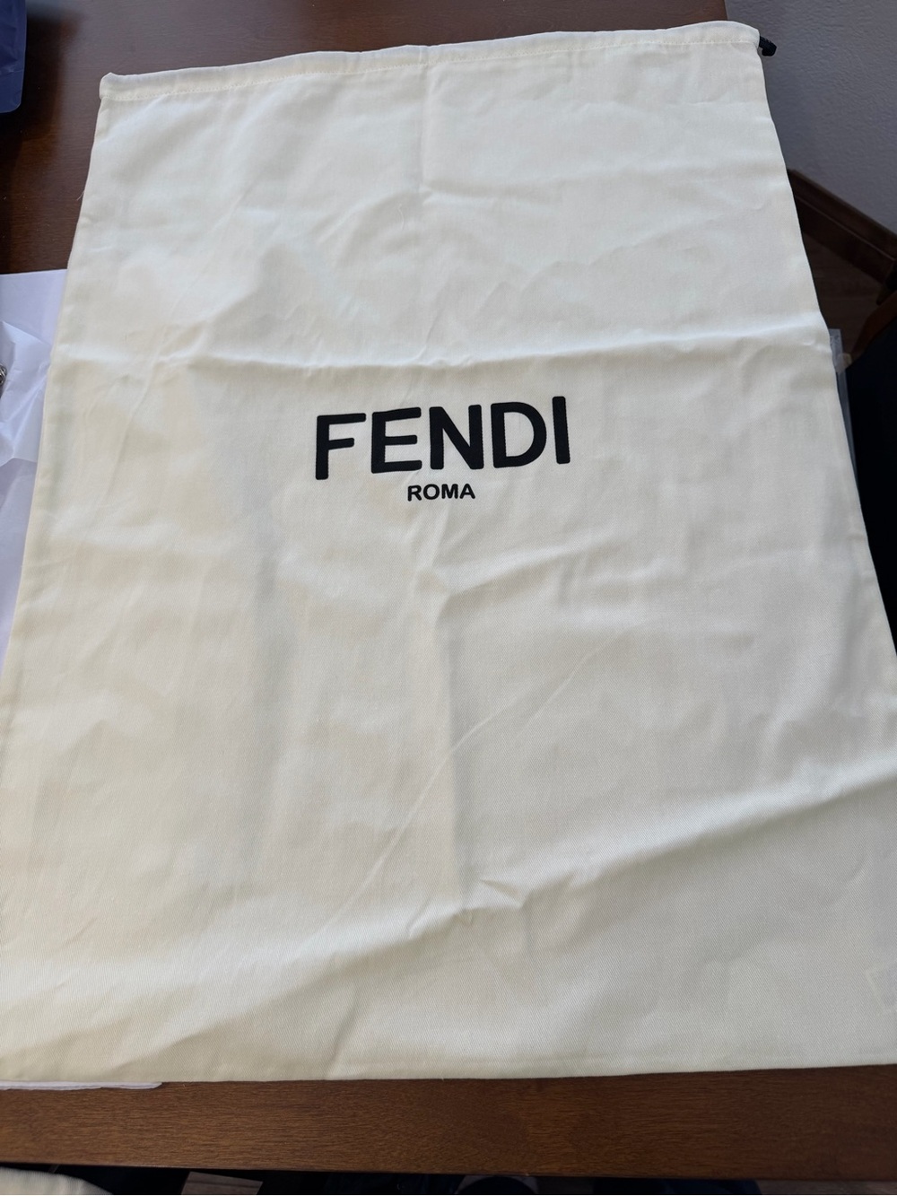 Fendi Roma Dust Bag White 19 x 27 for boots Never used